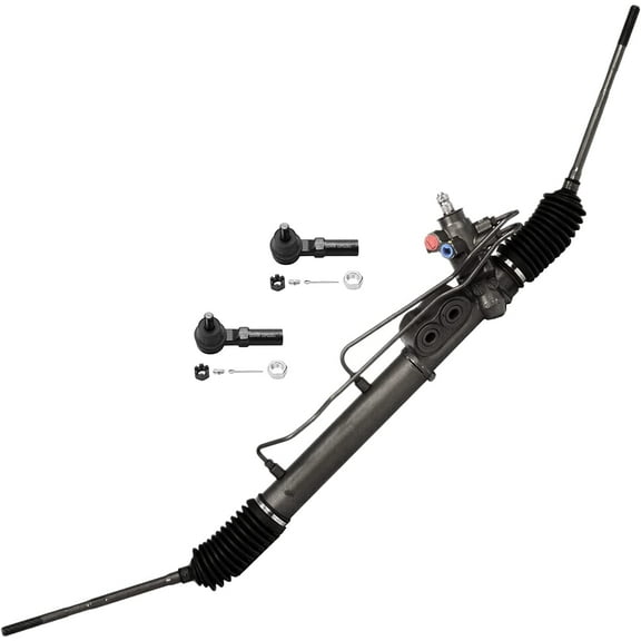 Detroit Axle - Steering Rack & Pinion for Nissan Maxima Infiniti I30 I35, Complete Power Steering Rack and Pinion Assembly, 2 Outer Tie Rod Ends Replacement