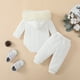thumbnail image 5 of Gibobby Conjunto de manga larga para bebé y niño Traje de rastreo con capucha de invierno, mono de manga larga y pantalones largos, conjunto cálido de dos piezas(Blanco,6-9 Meses), 5 of 5
