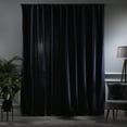 thumbnail image 4 of 3S BROTHERS Solid Linen Look Curtains Drapes Home Decorative Set of 2 Panels Linen Window Curtains Hanging Back Tap & Rod Pocket Nursery Room Bedroom Office - Navy Blue 52"x63" Each, 4 of 7