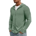 thumbnail image 5 of JoveMarine Men's UPF 50+ Long Sleeve Shirt - Fishing Hoodie Lightweight Sun Jacket Zip Up Hoodie Men Breathable Summer Jacket for Outdoor Cycling Hiking,Green M, 5 of 9