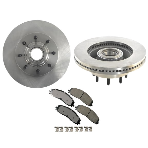 Front Disc Brake Rotor Pads For Rear Wheel Drive Only 13-20 Ford F250 Super Duty