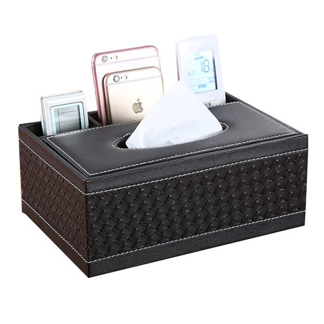 Caja de pañuelos de cuero multifuncional Caja de papel montada en el vehículo doméstico Caja de servilletas MFZFUKR BST3013880-3