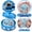 Icy Blue, variant on Dumpling Mystery Squishy Toys, Random 1 of 7 Color, Mystery Spider Edition Dumpling, Stress Relief Sensory Squeeze for Holiday Gifts Party Favors