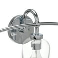 thumbnail image 3 of Robert Stevenson Lighting Adrian - Metal and Clear Glass 3-Light Vanity Light, Chrome, 3 of 4
