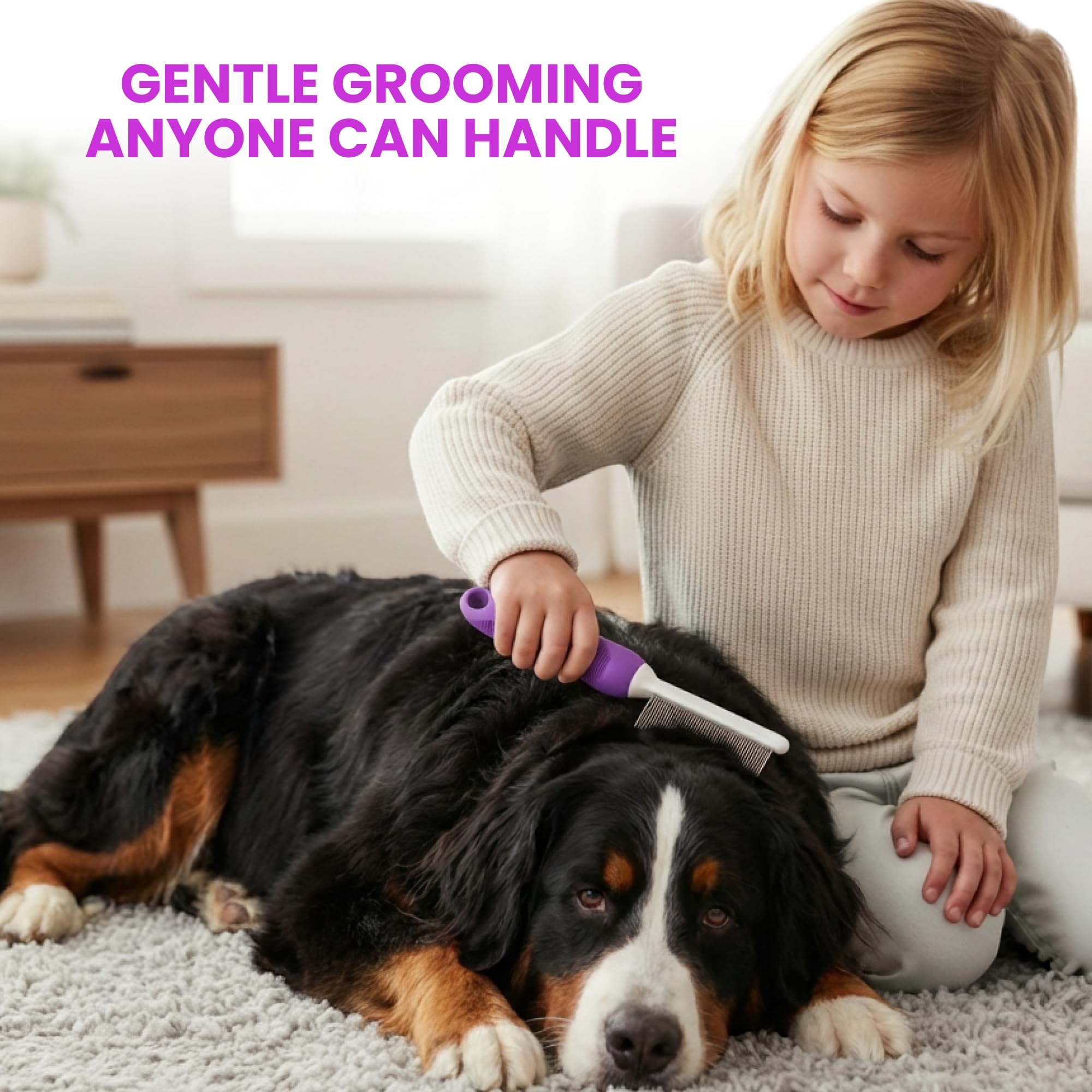 Poodlie 2-in-1 Stainless Steel Detangler Comb for Cats and Dogs photo 6
