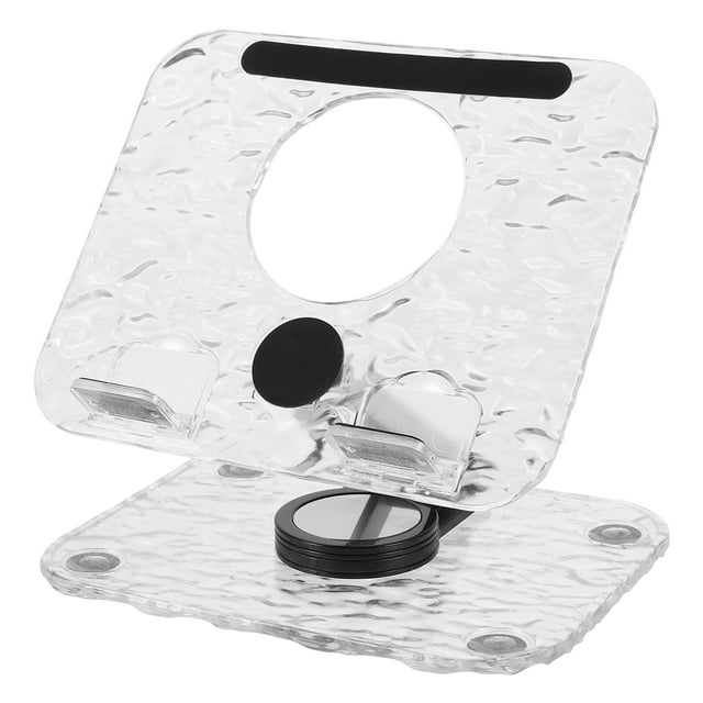 KAKOWELY tablet stand holder Acrylic Rotating Tablet Phone Stand Foldable Adjustable Tablet Rack Desk Portable Monitor Tablet Stand Holder Business Swivel Tablet Holder Office Accessories
