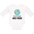 thumbnail image 3 of Inktastic Future World Traveler Cute Vacation Boys or Girls Long Sleeve Baby Bodysuit, 3 of 5