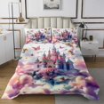 thumbnail image 1 of Erosebridal Girly Pink Castle Coverlet Set Queen, Fairy Tale Bedding Set, Princess Style Decor, 1 of 5