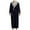 Navy, variant on Men's Shawl Collar Robes Full Length Fleece Plush Bathrobes Soft Long Spa Robe House Coat Male with Belt