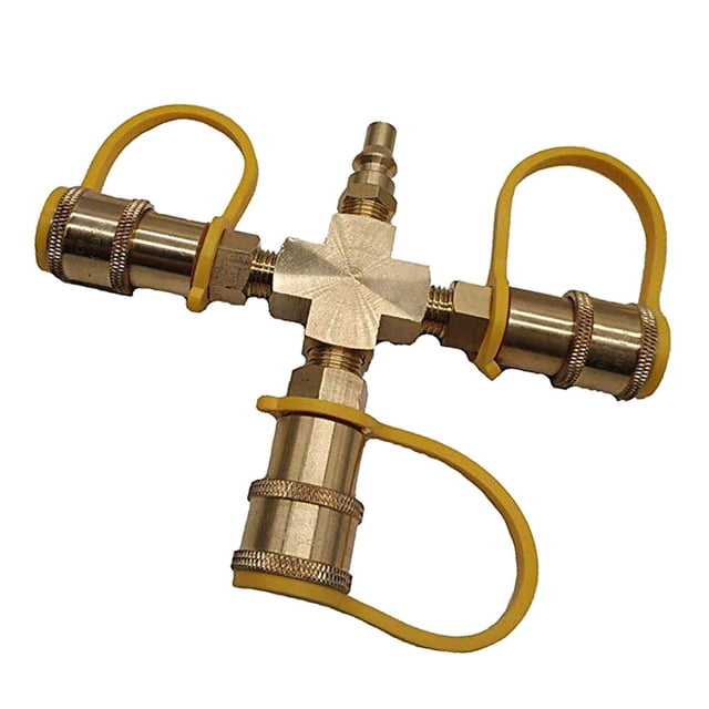 Divisor de Manguera de Válvula en Y de Metal de 1/4 '' Separador de Manguera de Válvula en Y Propano kusrkot Divisor de manguera de válvula Y