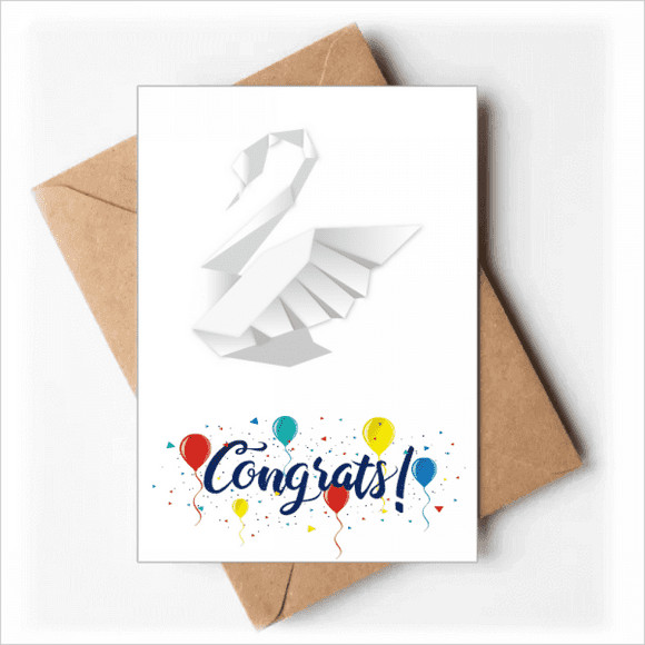 White Swan Pattern Wedding Cards Congratulations Greeting Envelopes