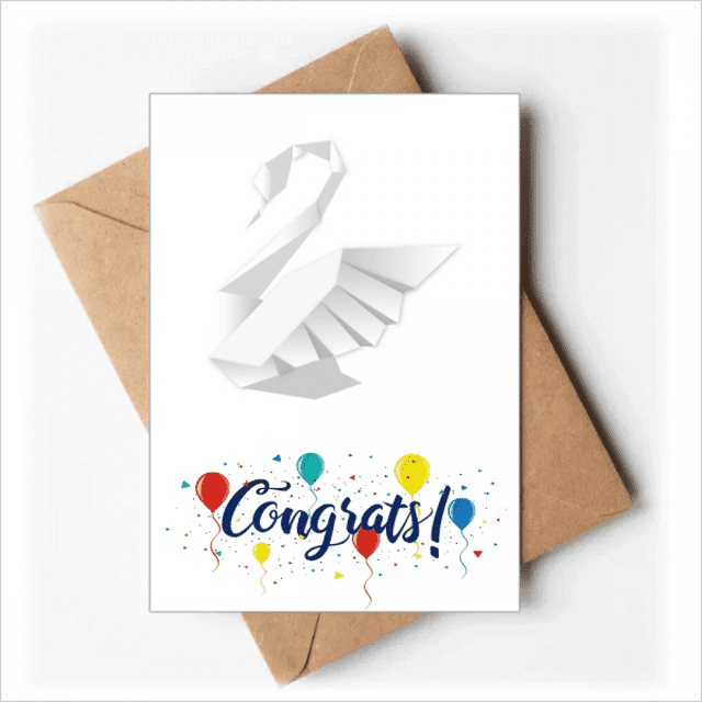 Cartes de Mariage Motif Cygne Blanc Félicitations Enveloppes de Voeux