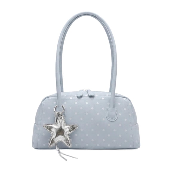 Dickly Portable tote bag with zip closure and shoulder strap for everyday use, weekends Blue