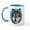 White/Blue Inside, variant on CafePress - Painted Wolf Mug - 11 oz Ceramic Mug - Novelty Coffee Tea Cup