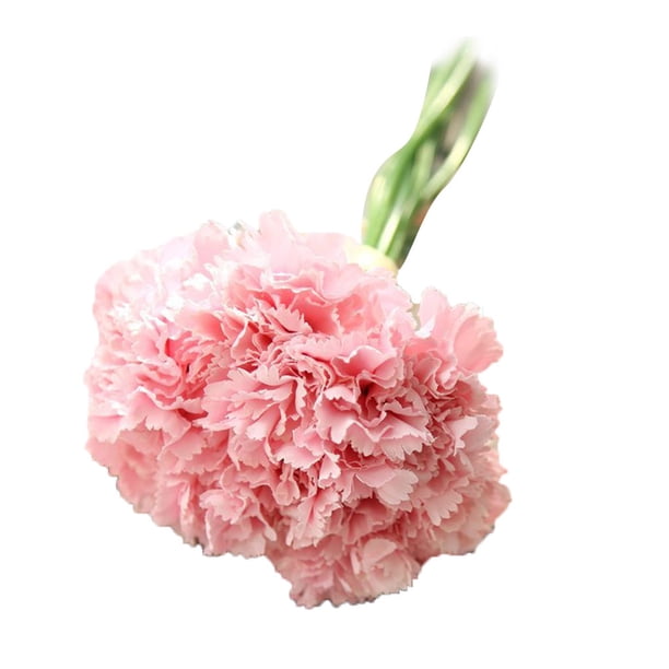 Yuarrent Clavel de flor de seda artificial, 6 cabezas/ramo para decoración del hogar, fiesta de boda, flor de seda artificial Kits de decoración para fiestas No.05