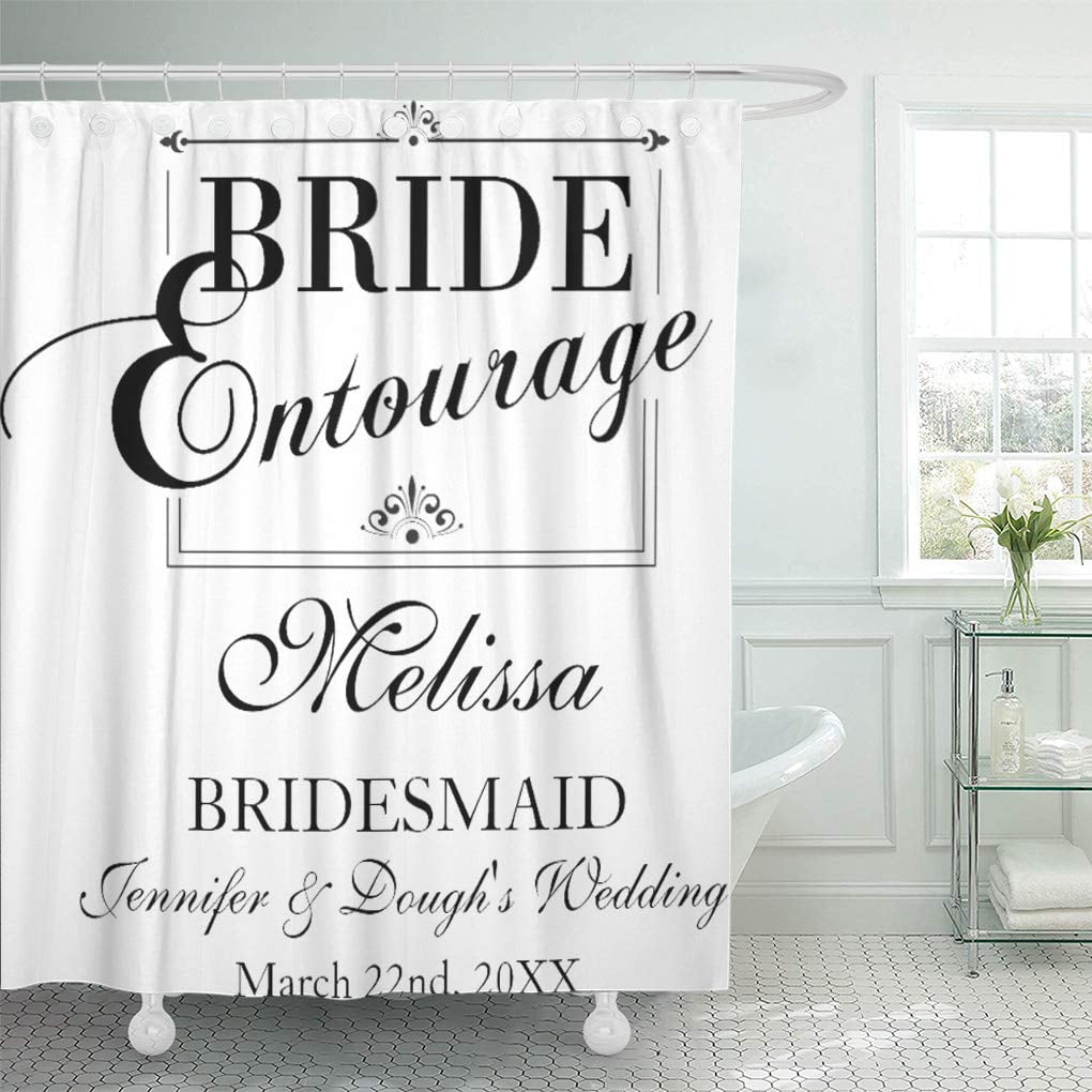 Yusdecor Bridesmaid Bride Entourage Maid Honor Entoourage Wedding Party Fancy Bathroom Decor Bath Shower Curtain 66x72 Inch Walmart Canada