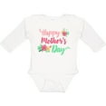 thumbnail image 3 of Inktastic Happy Mothers Day with Flowers Boys or Girls Long Sleeve Baby Bodysuit, 3 of 5