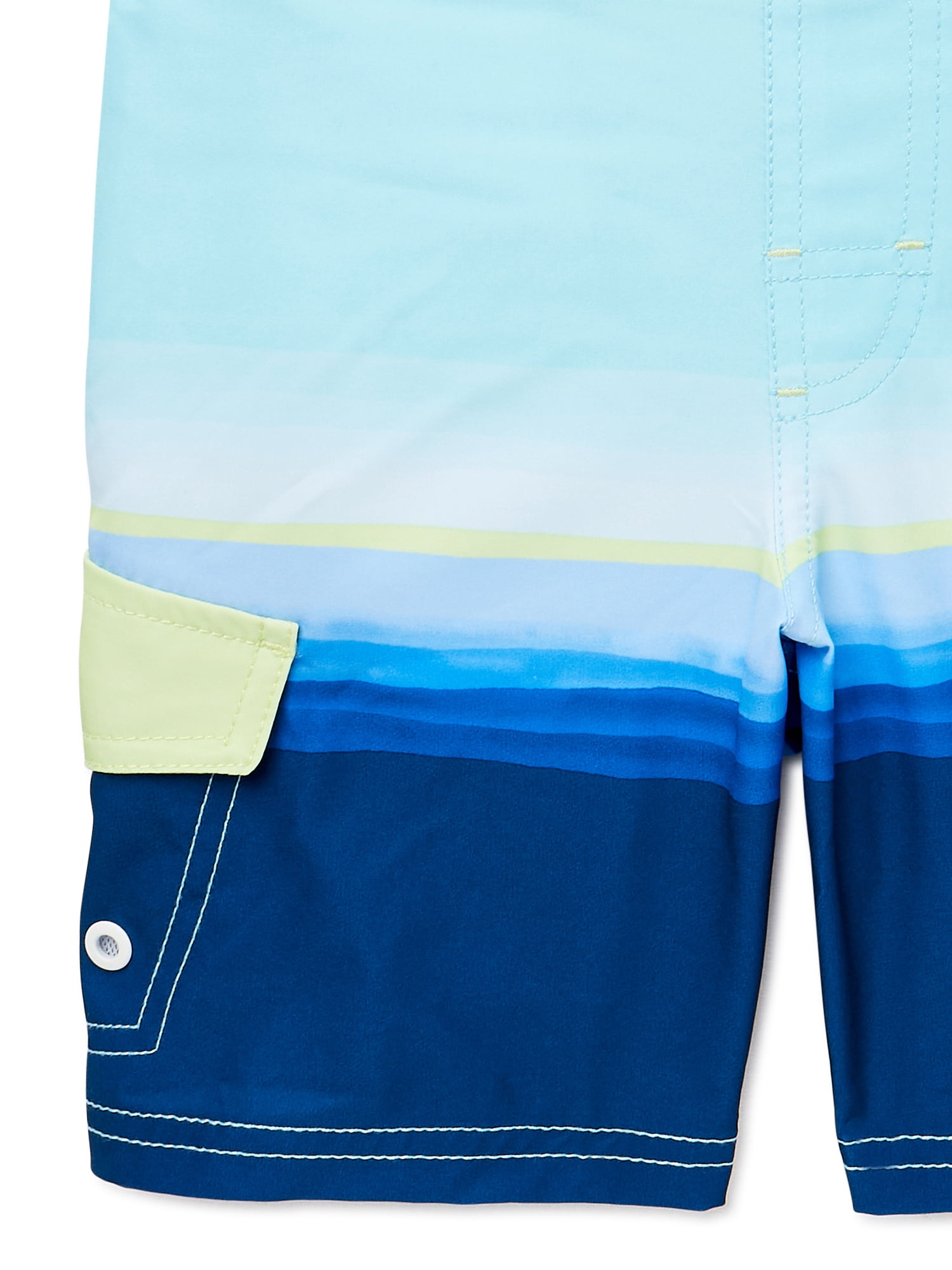 Wonder Nation Boys Print Swim Trunk Shorts with UPF 50+ Protection, Sizes 4-18 & Husky