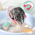 thumbnail image 4 of Visera de baño para niños, gorro de baño para bebés, gorro de ducha para niños de 0 a 9 años, gorro de baño con visera ajustable que protege los ojos y los oídos de los niños (hipopótamo azul), 4 of 5