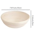 thumbnail image 2 of Cesta de corrección de pan redonda Cuenco para leudar pasta hecho a mano Cesta de pan de panaderos profesionales Color madera, 2 of 5