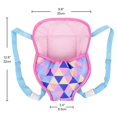 thumbnail image 3 of Asija Baby Girl - Alfombra de juego para gatear, mochila, accesorios para muñecas, parte delantera y trasera, hecha a mano, con correas para muñecas de 15 a 18 pulgadas, multicolor, 3 of 8