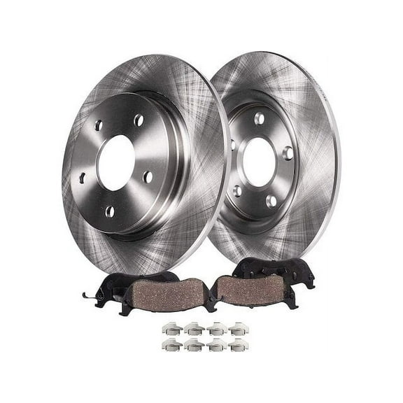 Rear Brake Pad and Rotor Kit - Compatible with 2012 - 2016 Chrysler Town & Country 2013 2014 2015