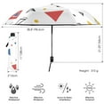 thumbnail image 3 of FORMRS Travel Umbrella Folding Auto Open Close Windproof Rain UV Protection, Colorful Geometric, 3 of 8