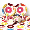 thumbnail image 6 of vlrwzc Donut Theme Disposable Plastic Tablecloth Rectangle Party Table Cover, 6 of 7