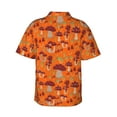 thumbnail image 3 of Uemuo Mushroom Printed Regular Fit Short Sleeve Casual Hawaiian Shirt for Men,Aloha shirt,Tropical shirt,Floral print shirt,Vacation Beach shirt-, 3 of 9