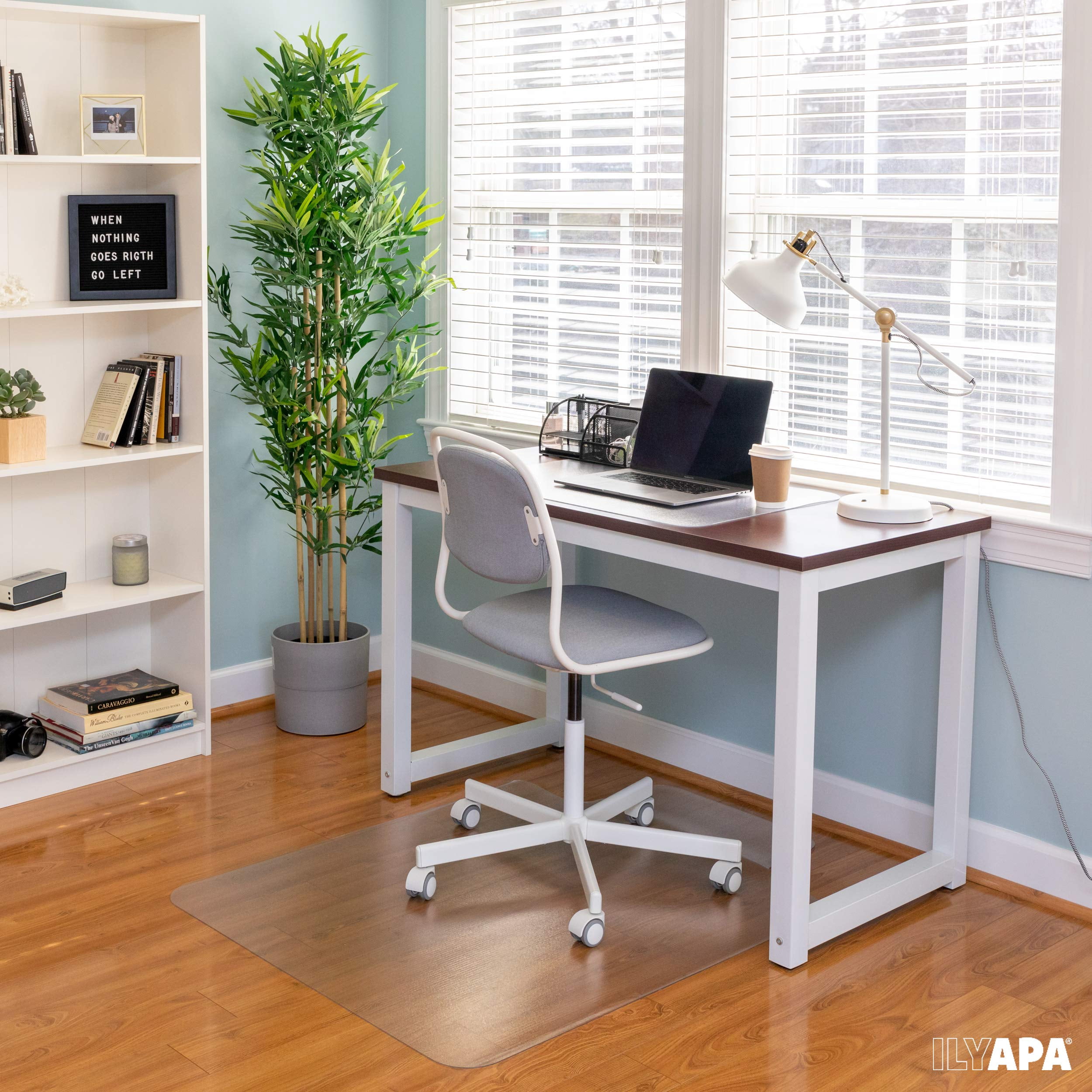 Office Desk Mat Clear Textured - 47 x 23 Inch Plastic Computer Pad for Desk