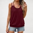 thumbnail image 2 of Summer Fashion Oversize Shirts for Womens 2025 Casual Sleeveless Solid Color Ladies V-Neck Top Blouse, 2 of 6