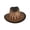 Brown, variant on Kenny K Distressed Faux Leather Western Hat with Faux Animal Teeth (Men's)
