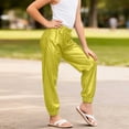 thumbnail image 6 of newwalpole Cargo Pants for Girls Hip Hop Glitter Pants Dancing Shiny Pants Streetwear Gold for Size 4-5 Years, 6 of 7