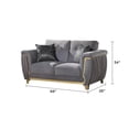 thumbnail image 4 of Leena Contemporary Style Loveseat Made with Wood in Gold accent & Gray, 4 of 5