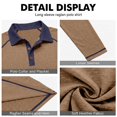 thumbnail image 6 of TOMVIGX Henley Shirts for Men Casual Button Down Long Sleeve Polo Shirt Fashion Outdoor Breathable Golf Shirts Lightweight Hiking Travel Moisture Wicking Crew Neck Tee Khaki XL, 6 of 7