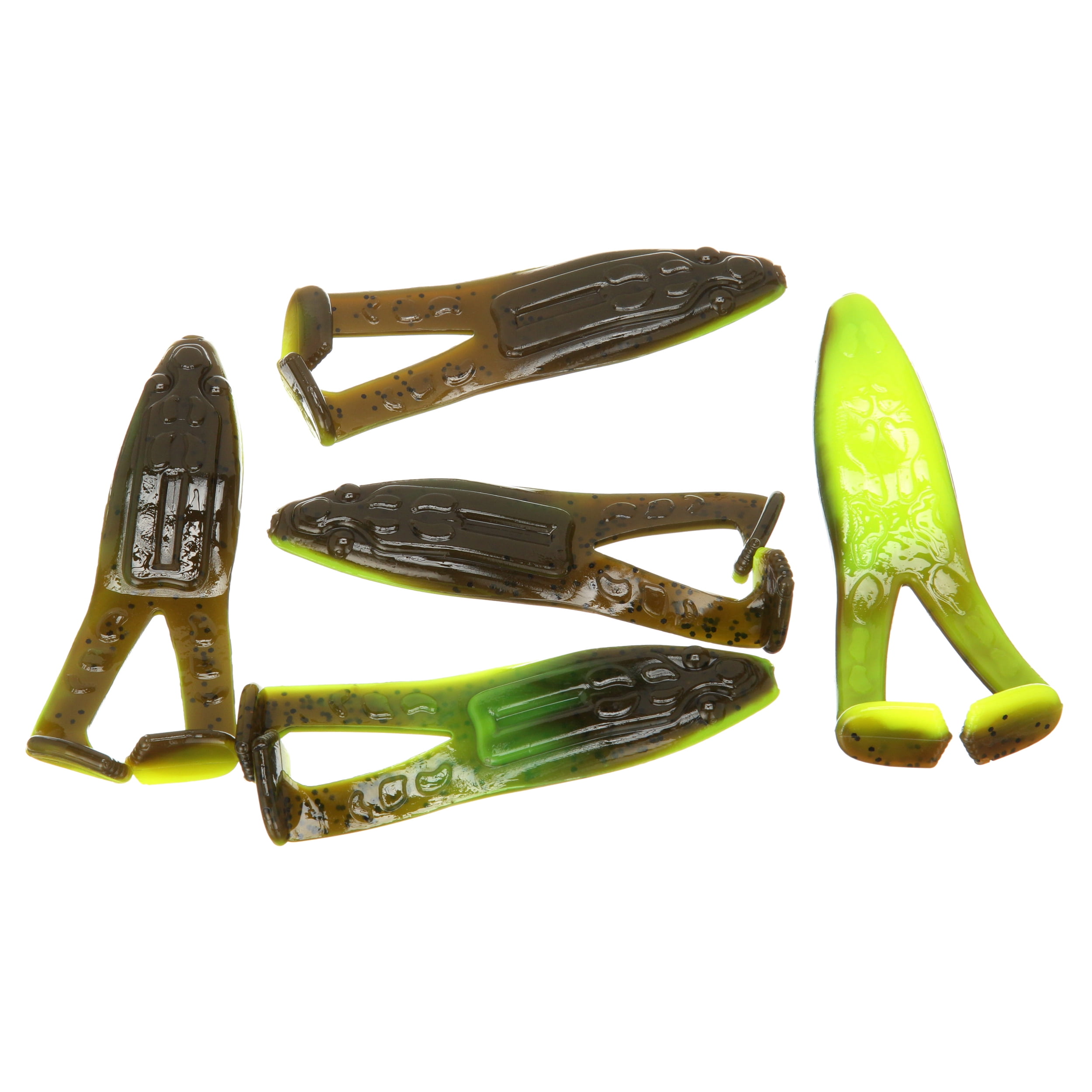 Strike King Super Toad Fishing Lure, 4 Green Pumpkin Chartreuse Belly, 5  Pack