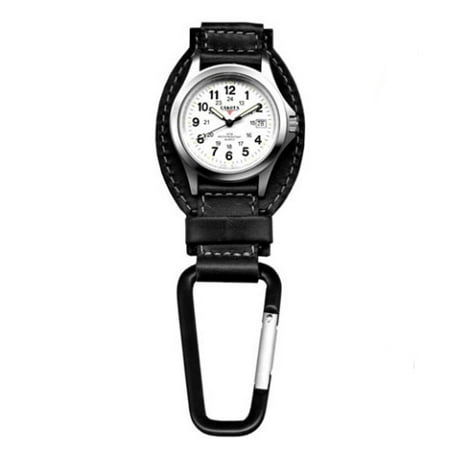- Classic Genuine Black Leather Clip Watch