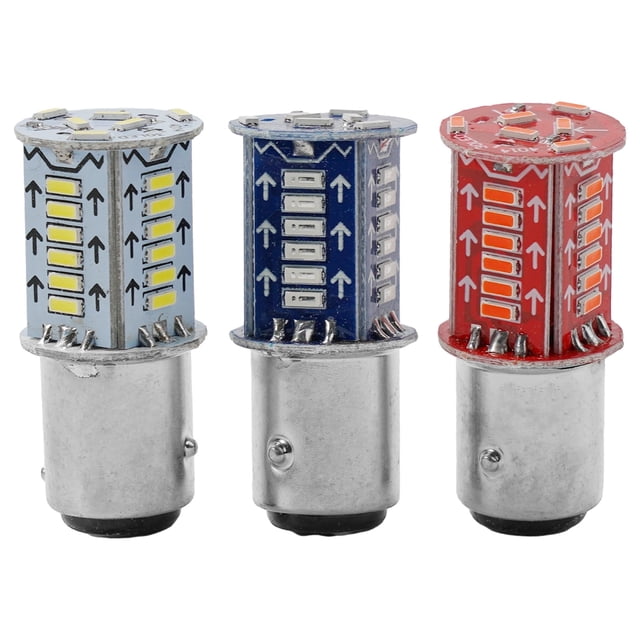 1157 Led Light Sequential Brake And Strobe Rear Brake 12V White/Blue/Red No Delay Inquick Response. Without Filament Structure Red Mingyiq