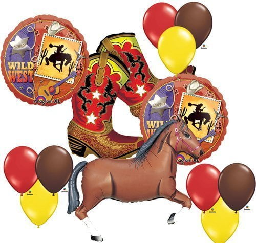60 PC Horse Latex Balloons Cowgirl Themed Balloon Decorations For Baby Shower Co 