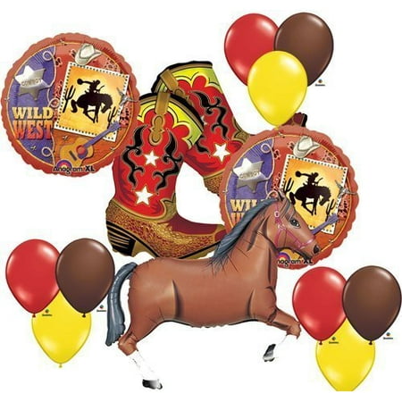 Wild West Cowboy Boots Horse Party Supplies Balloons Decor