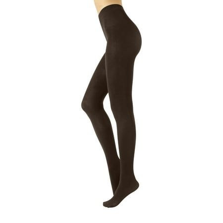

Cotton Tights | Soft & Warm Winter Pantyhose | 100 Den | S M L Xl | Made In Italy | (L/XL Brown)