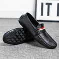 thumbnail image 5 of Big Size Men's Casual Loafers Slip On Leather Shoes Comfortable Lightweight Driving Shoes Male Moccasins Classic Penny Loafer Flats Boat Shoes Outdoor Walking Shoes, 5 of 12