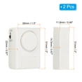 thumbnail image 2 of Unique Bargains Door Alarm Sensor, 2 Pack 125dB Mini Door Window Open Alarm Sensor, White, 2 of 6