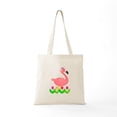 thumbnail image 5 of CafePress - Girl Flamingo And Tulips Tote Bag - Unisex Canvas Tote Bag, Beige, 1-Piece, 5 of 6