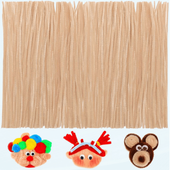 200psc Skin Color Pipe Cleaners, Chenille Stems, Pipe Cleaners for Crafts, Pipe Cleaner Crafts, Art and Craft Supplies.