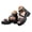 Black, variant on Women's Platform Strappy Sandals Lightweight Open Toe Cutout Summer Gothic Gladiator Sandals with Double Buckle Strap Black Size 7