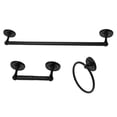 thumbnail image 1 of Kingston Brass BAK31248MB Victorian Bathroom Accessory Set, Matte Black - 3 Piece, 1 of 1