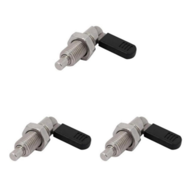 Wweixi 1x Indexing Plungers L Type Stainless Locking Bolts Thread Fine Silver M12-8 3Set