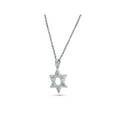 thumbnail image 5 of BERRICLE Sterling Silver Star of David Fashion Necklace and Earrings Set for Unisex, Rhodium Plated, 5 of 13