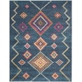 thumbnail image 1 of homeroots home decor 385780 8’ x 10’ Navy Blue Berber Pattern Area Rug, 1 of 1